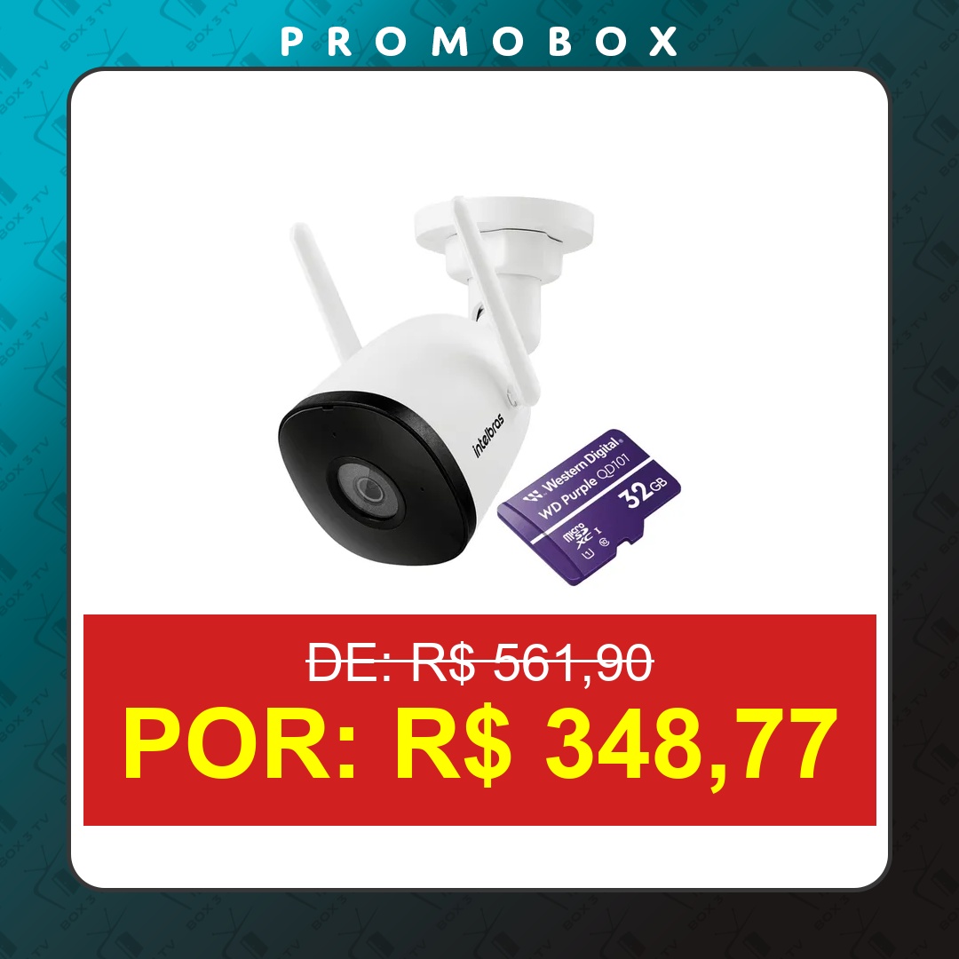 OFERTA: Câmera Inteligente Full Hd Im5 Sc Com Microsd 32gb Branca Intelbras