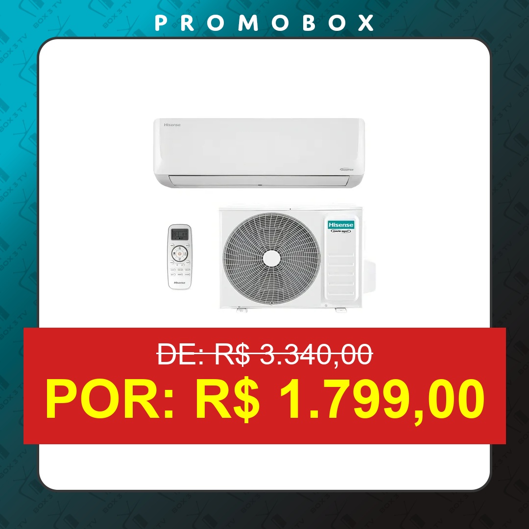 OFERTA: Ar Condicionado Hisense Hw 12000b F Inverter Monofásico 220 Cor Branco
