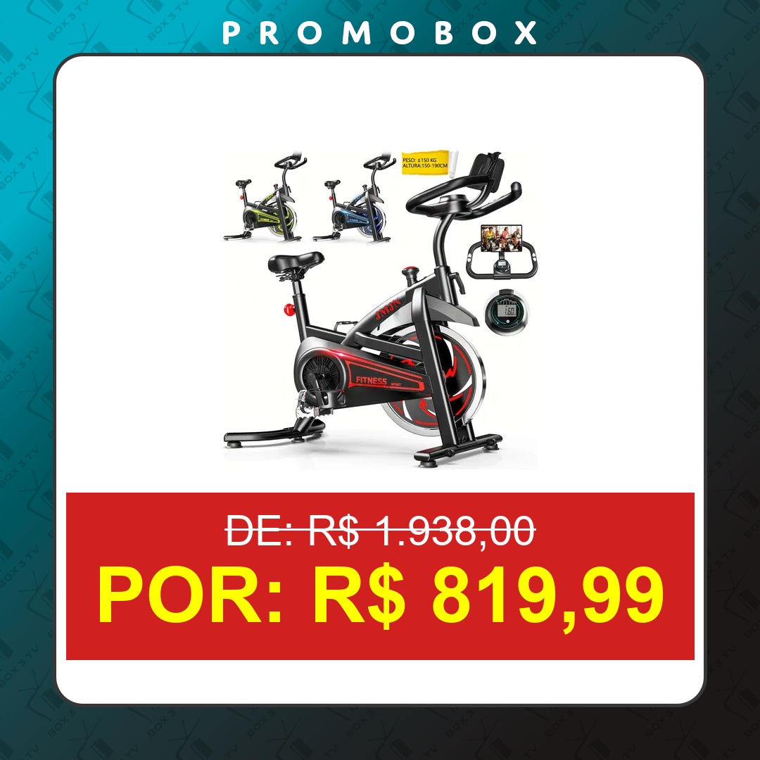 OFERTA: Bicicleta Ergométrica Bicicleta Spinning Profissional 13kg Vermelho 127/220v