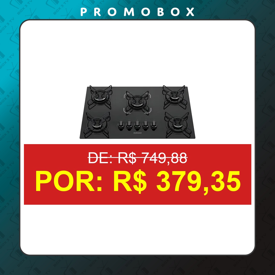 OFERTA: Cooktop Itatiaia Essencial 5 Bocas Preto 110/220v 127/220v