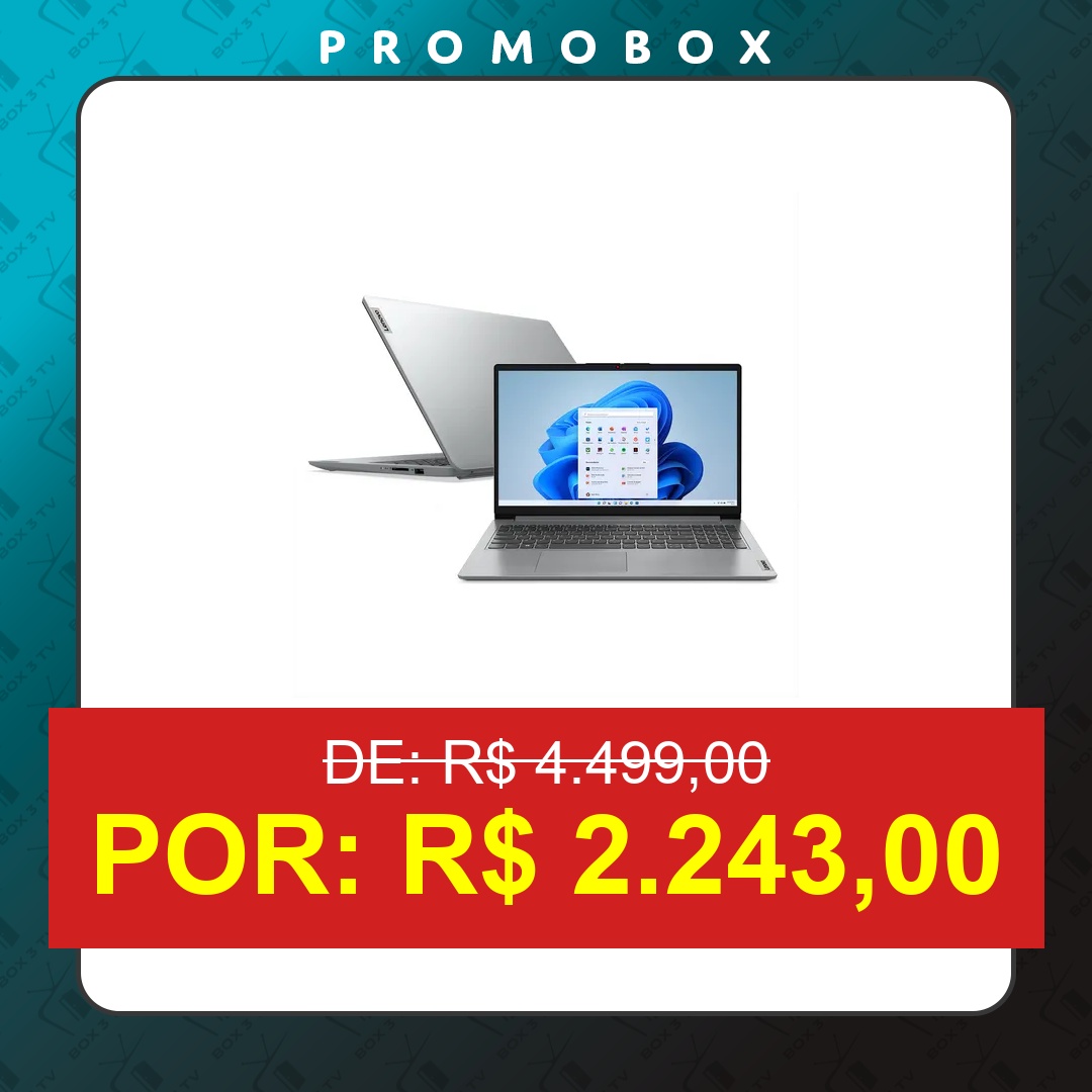 OFERTA: Notebook Lenovo Ideapad 1 15iru7 Intel Core I3-1315u 8gb 256gb Ssd Windows 11 15.6 – 83qj0001bo Cloud Grey