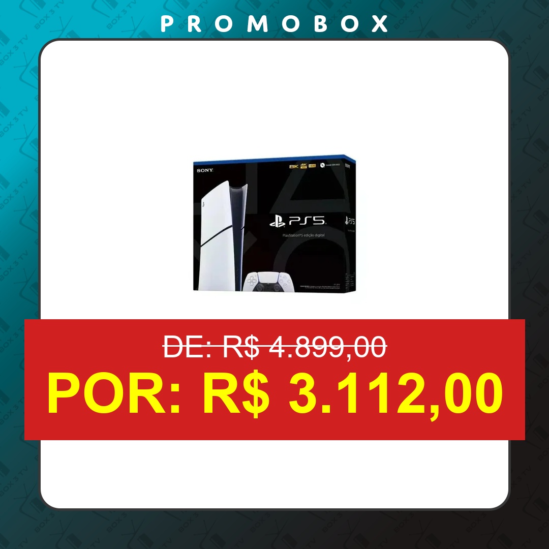 OFERTA: Console Playstation 5 Slim Edição Digital 825 Gb