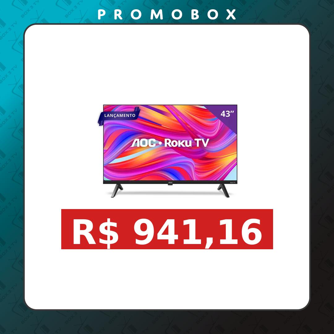 Mercado Livre: Smart Tv 43  Full Hd Aoc Roku Tv 43s5045/78g Hdmi 1 Usb Wifi