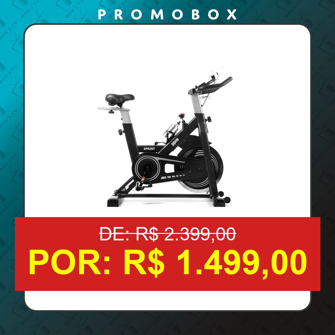 OFERTA: Bicicleta Ergométrica Spinning Mecanica Roda Inércia 13kg Sprint Odin Fit – R$ 1.499,00