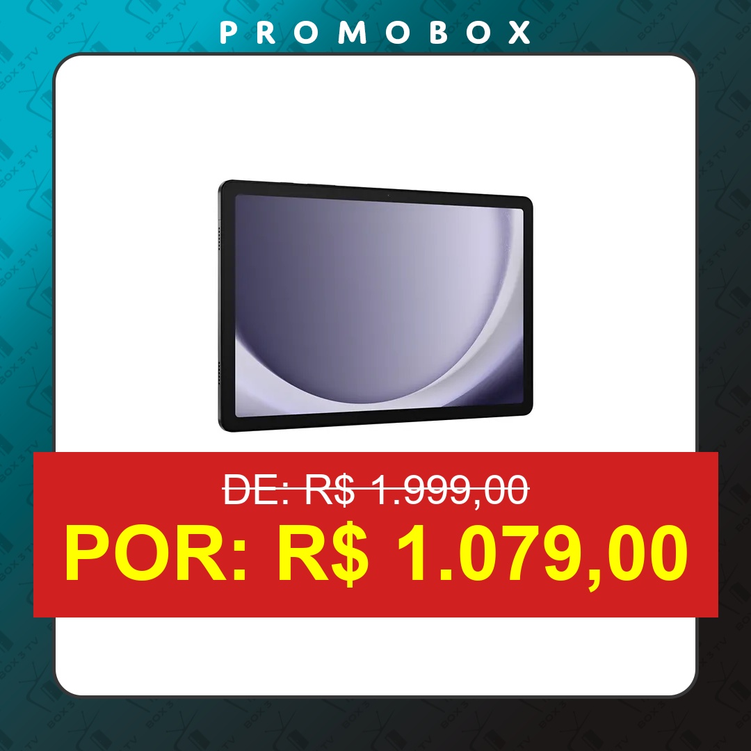 OFERTA: Tablet Samsung Galaxy Tab A9+ Wi-fi 64gb 4gb Ram Tela 11  Grafite – Sm-x210nzaazto – R$ 1.079,00