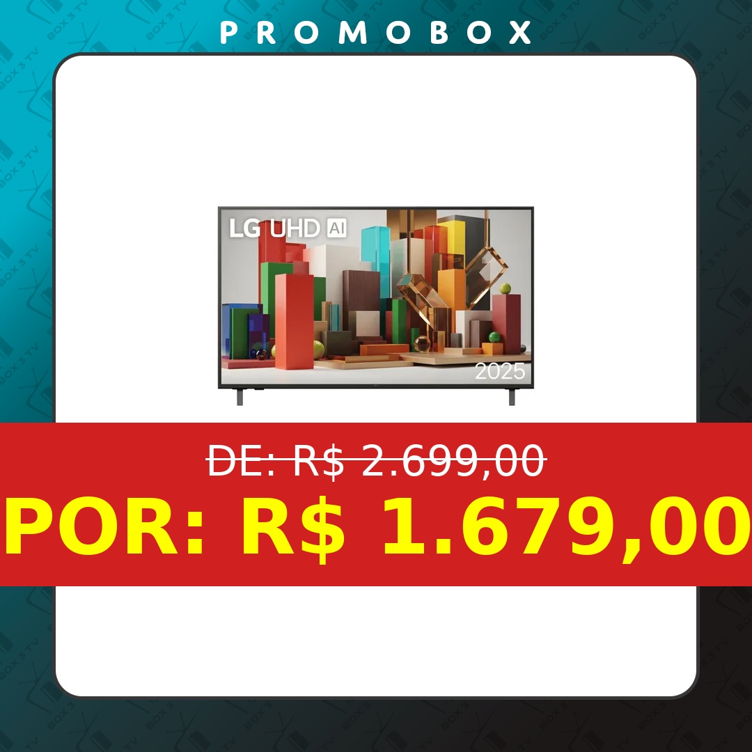 OFERTA: Smart Tv Profissional 4k 43  LG Uhd 43au801 Processador 7 Ai Ger8 Super Upscaling Google Cast Alexa Integrado Controle Ai Smart Magic Webos 25 – R$ 1.679,00