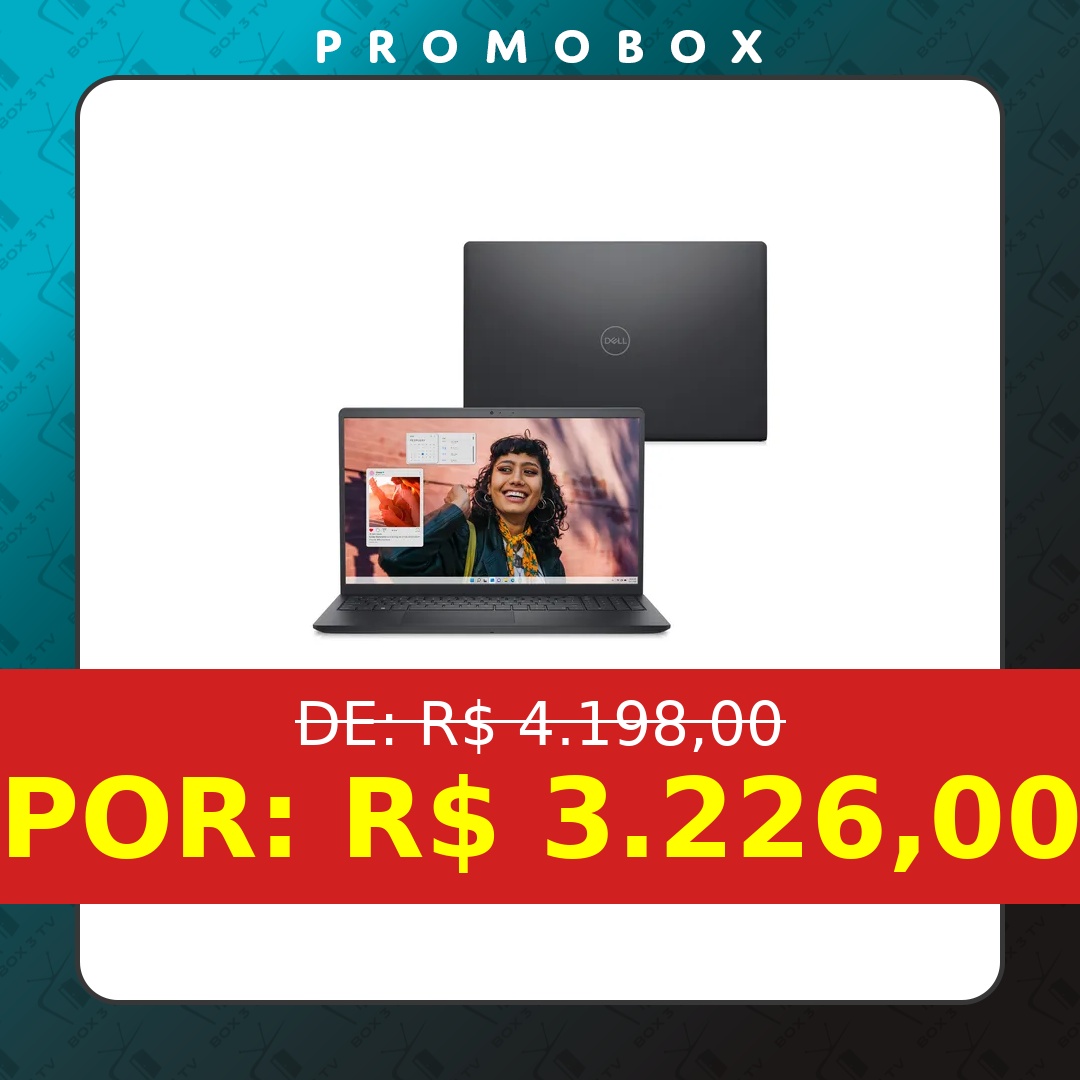 OFERTA: Notebook Dell Inspiron I15-i1300-a30p 15.6 I5 8gb 512gb W11 Preto – R$ 3.226,00