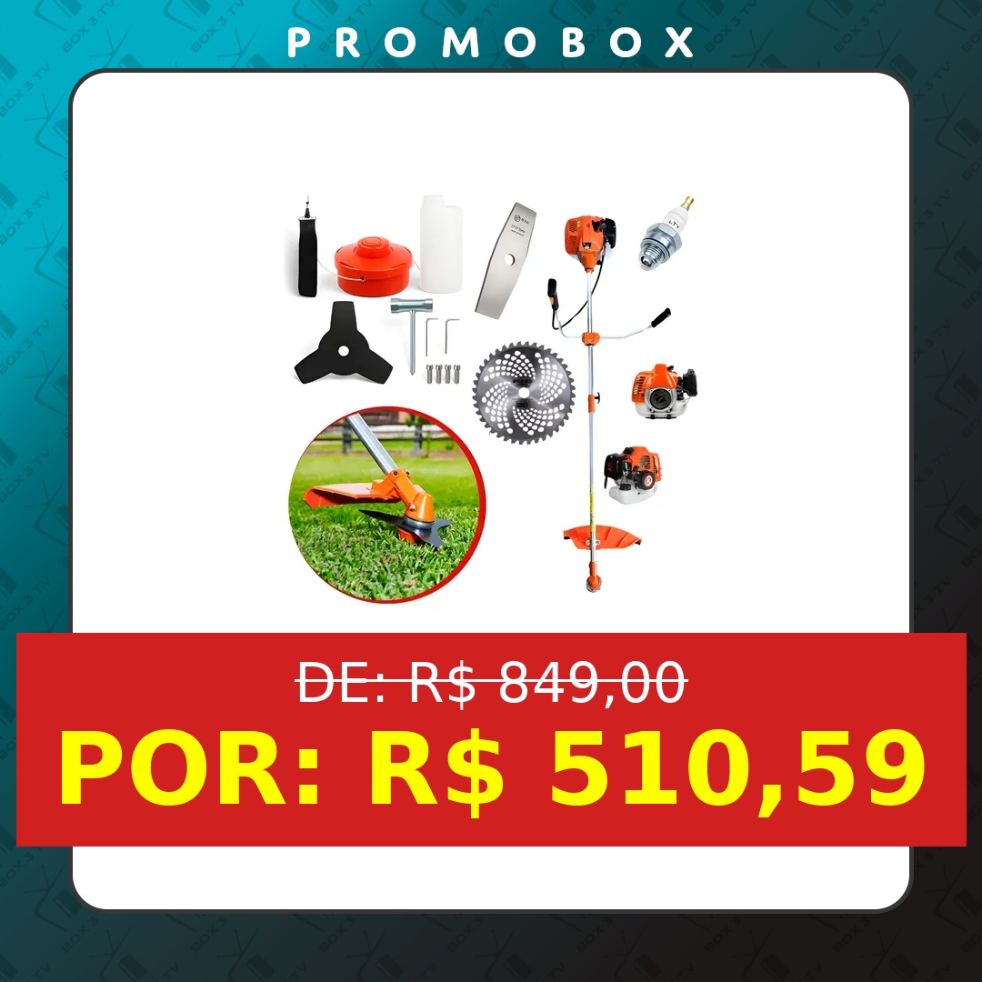 OFERTA: Roçadeira Nakasaki 75cc 3.6hp Gasolina 6 Em 1 Nk750pro – R$ 510,59