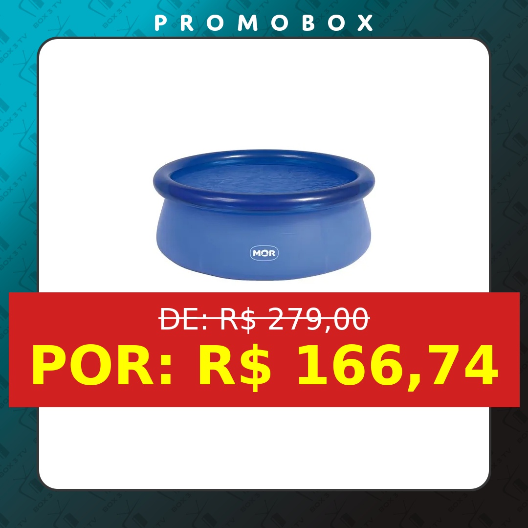 OFERTA: Piscina Inflável Fun Redonda 1400l Com Kit Reparo – Mor – R$ 166,74
