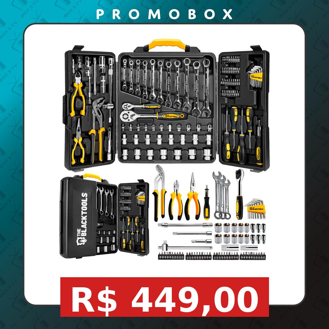 Mercado Livre: Caixa Jogo De Ferramentas 110 Peças Aço Cromo Vanádio Completo Maleta Para Mecânico Profissional Ttk110 The Black Tools