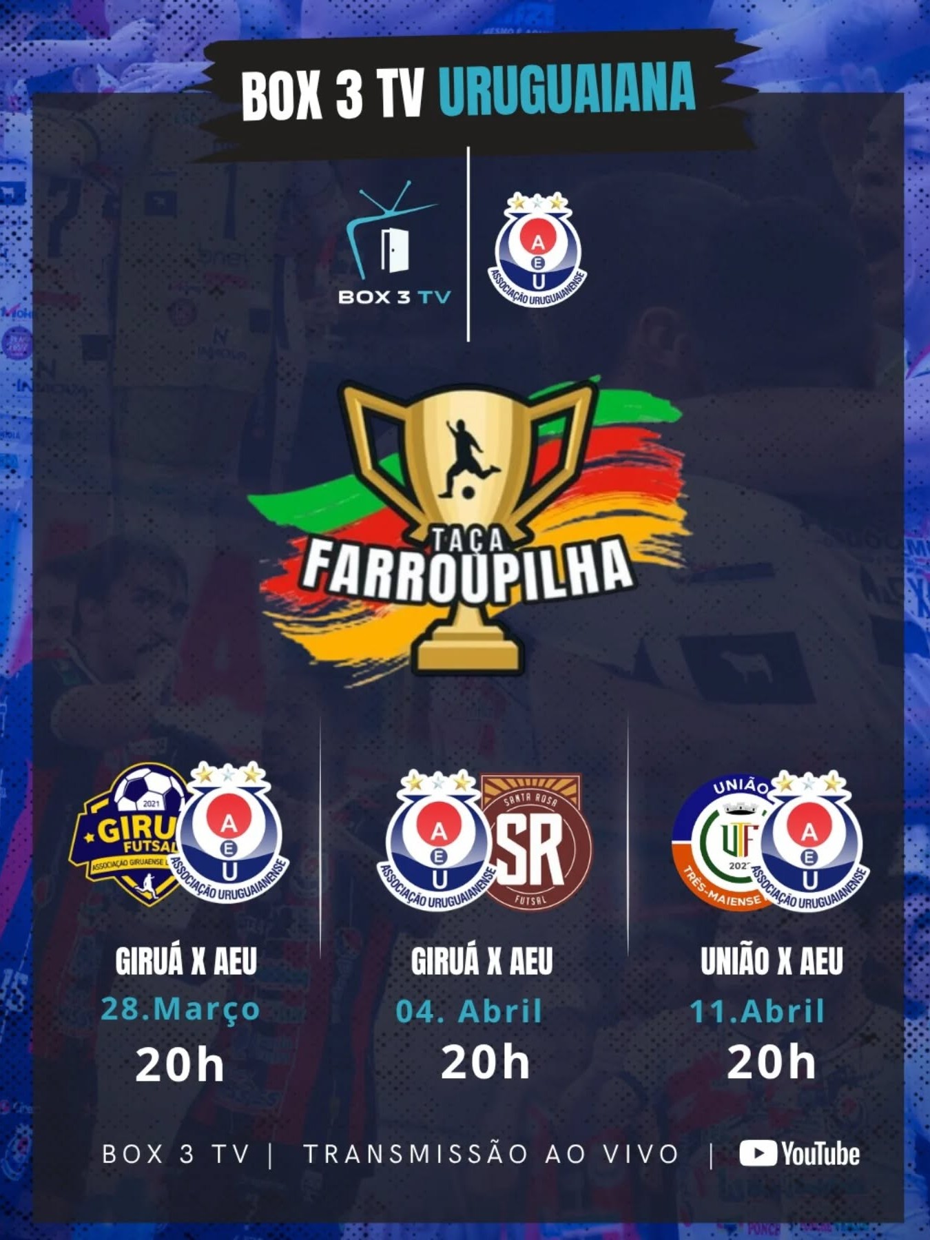 Post: TAÇA FARROUPILHA JÁ COMEÇOU! 🇳🇱

 AEU já…
