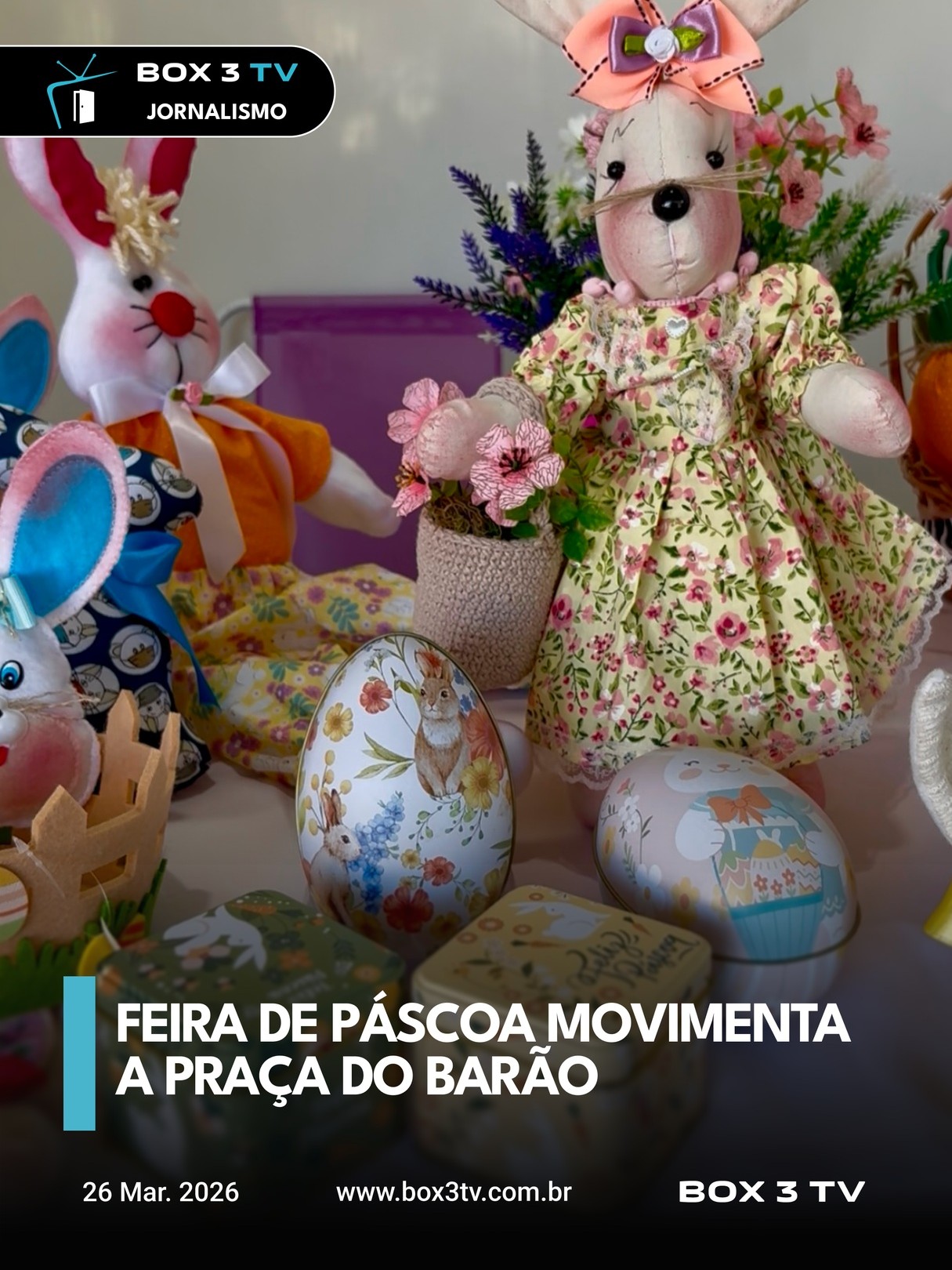 Post: 🐰 É PÁSCOA NA PRAÇA! 🍫

​O clima de reno…