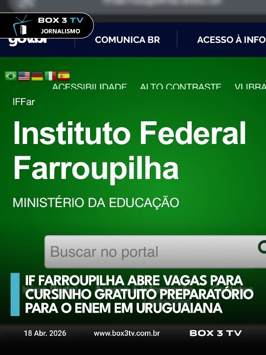 Post: IFFar Uruguaiana, inscrições abertas par…