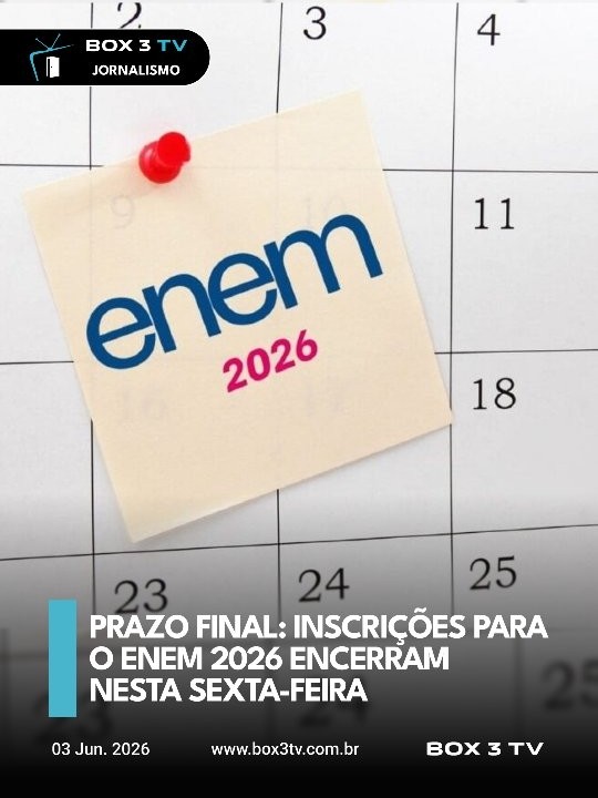 Post: O prazo para se inscrever no Enem 2026 t…