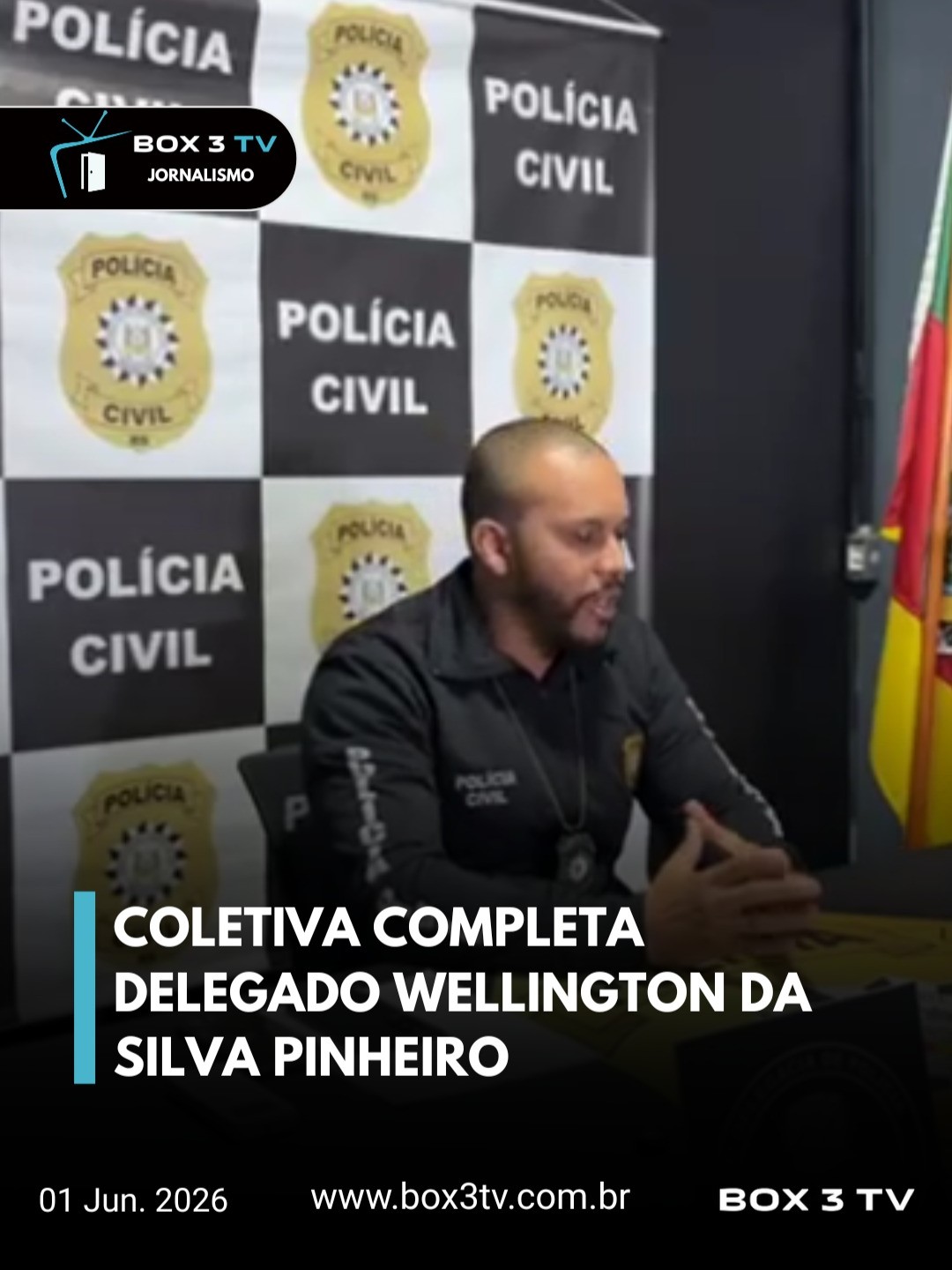 Post: 🎥🚨 Coletiva completa do delegado Welling…