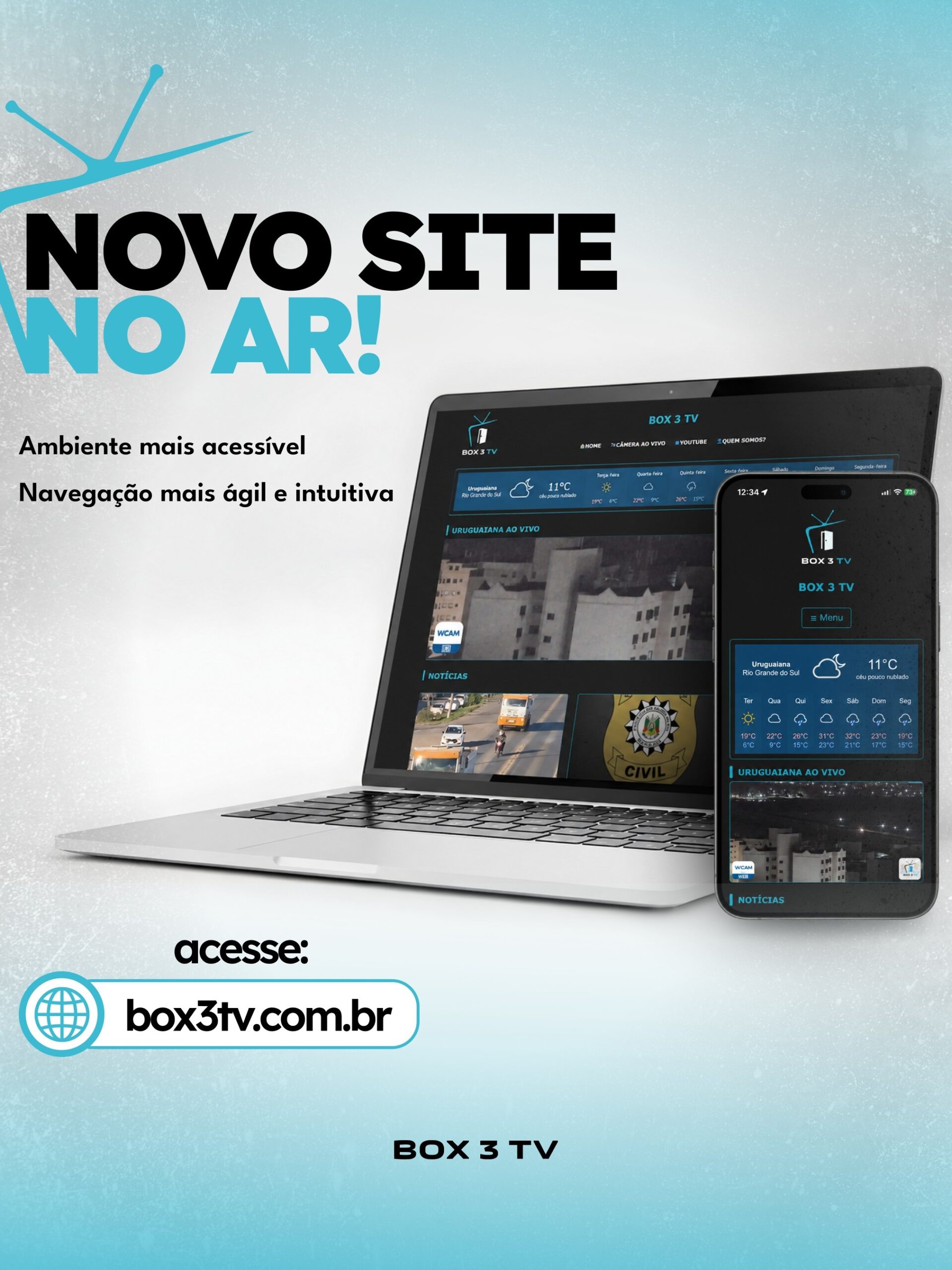 Post: 🚀 BOX 3 TV está de cara nova! 
Nosso nov…