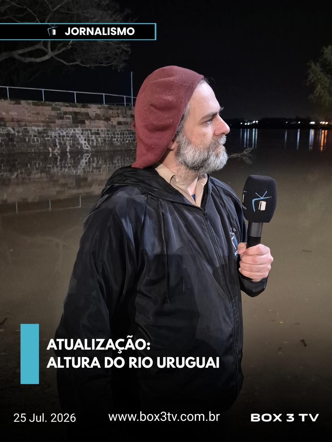 Post: Nível chega a 7,05m e município entra em…