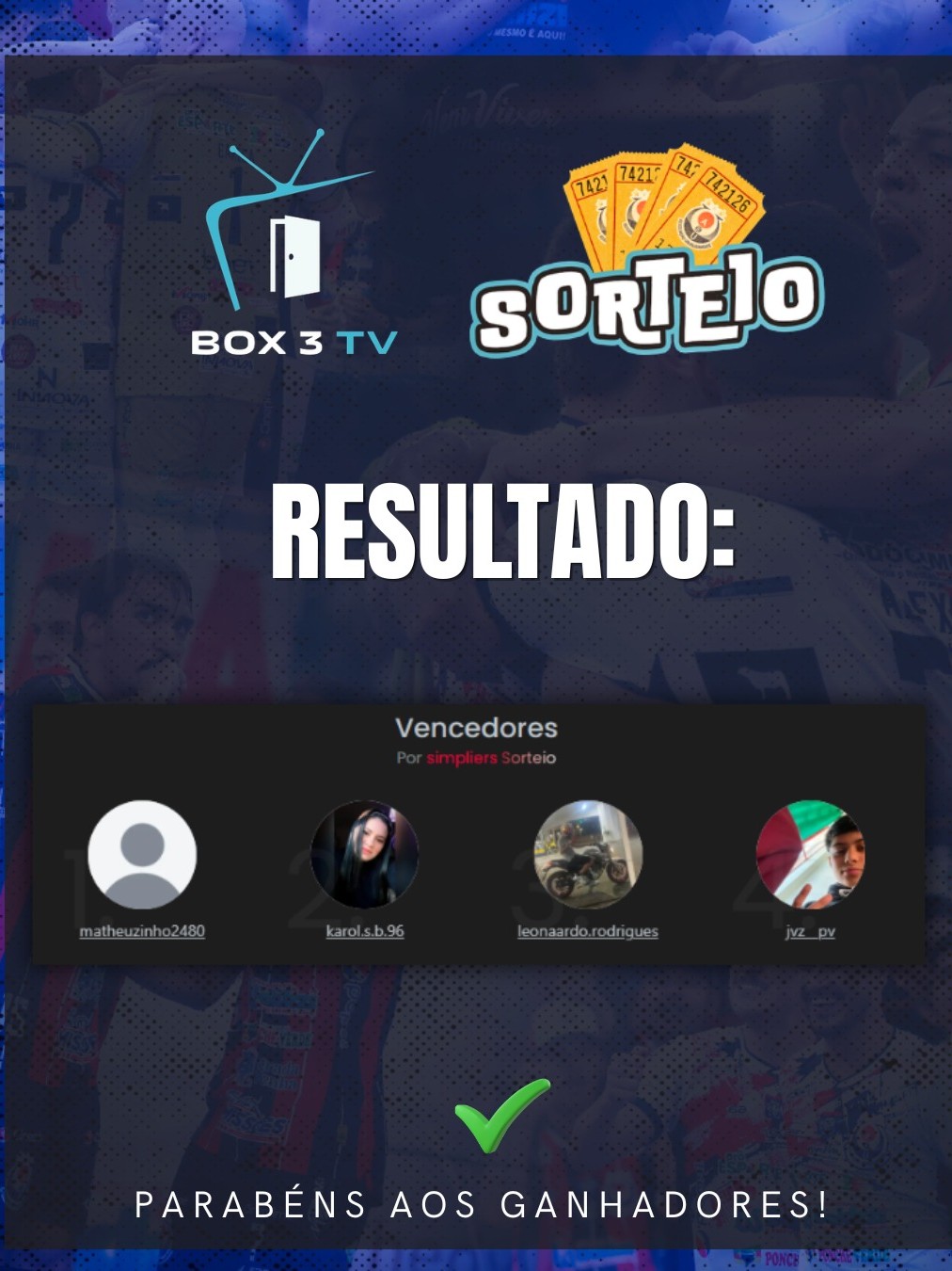 Post: 🏆 Sorteio encerrado, e já temos os grand…