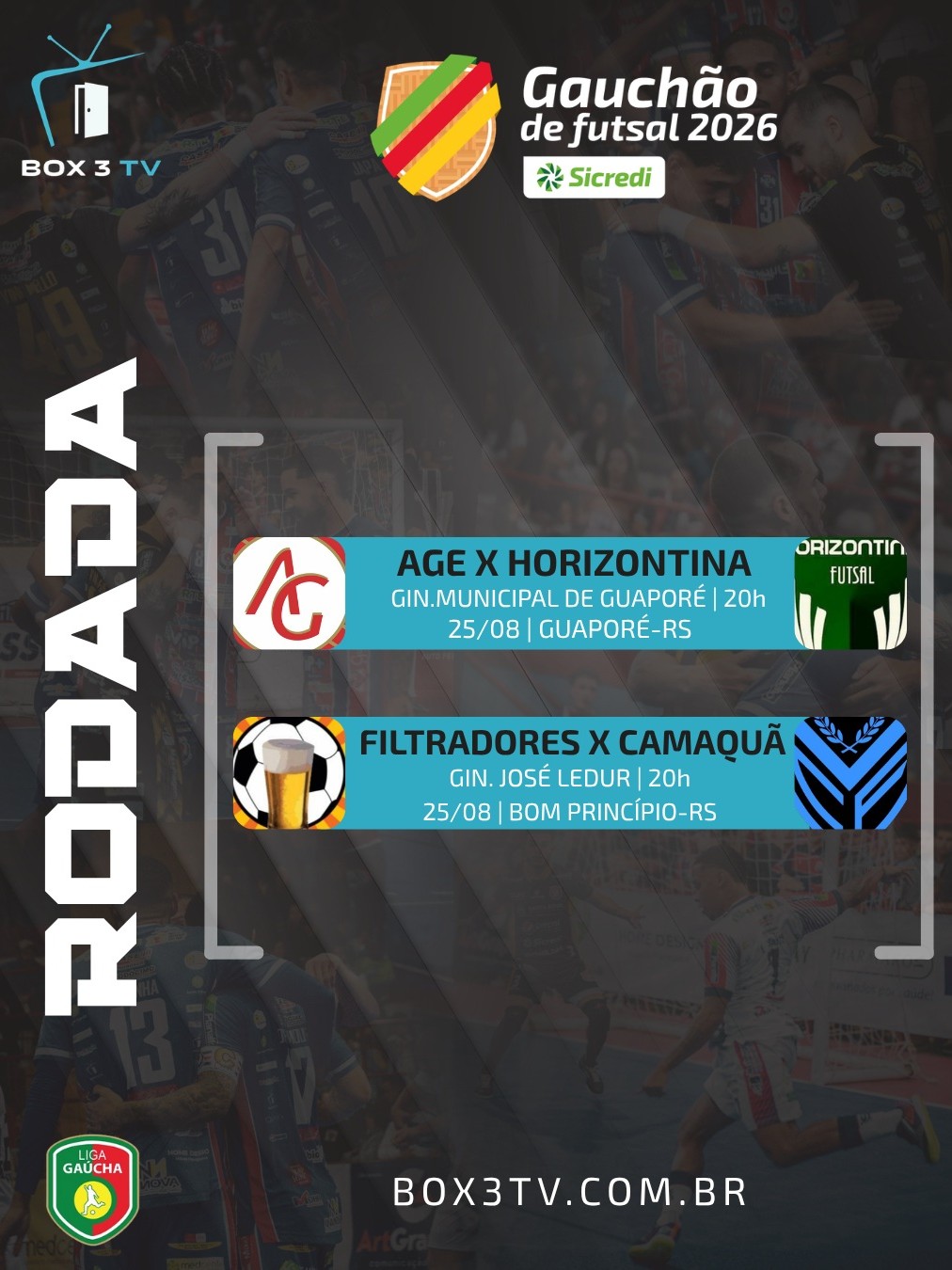 Post: ⚽ GAUCHÃO DE FUTSAL 2026! 🔥

Nesta terça…