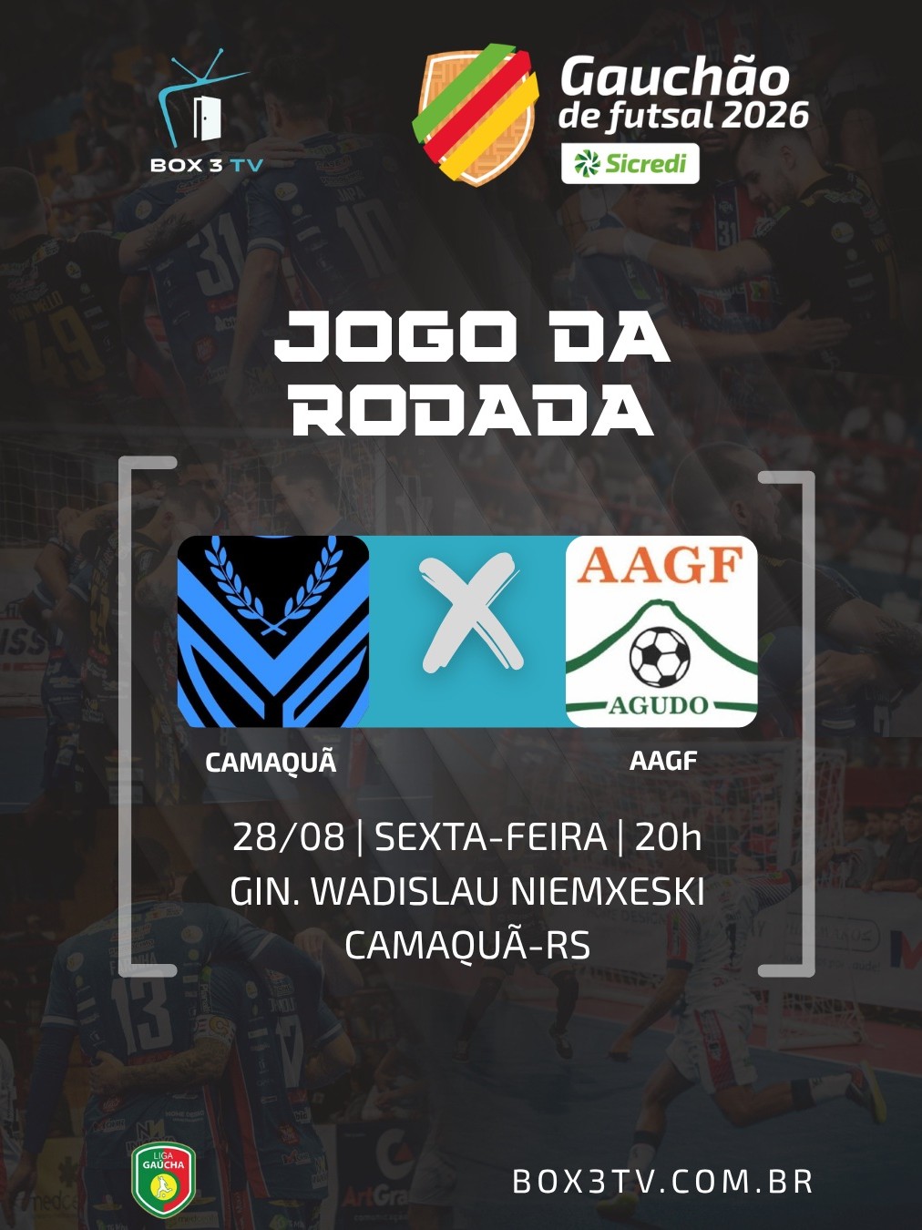 Post: JOGO DA RODADA! 

: Camaquã Futsal 🆚 AAG…