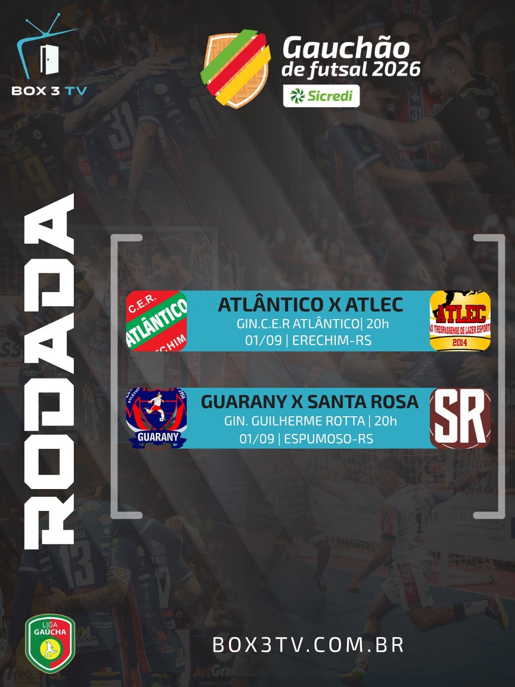 Post: Gauchão de Futsal 2026 ⚽🔥

Confira os co…
