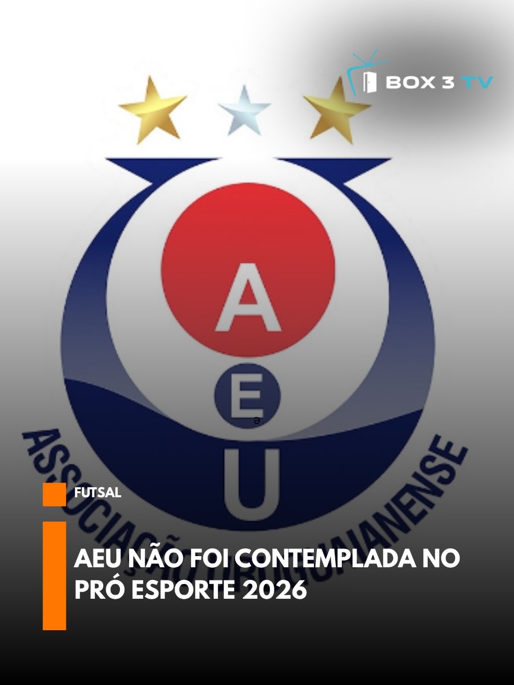 Post: AEU NÃO É CONTEMPLADA PELO PRO ESPORTE R…
