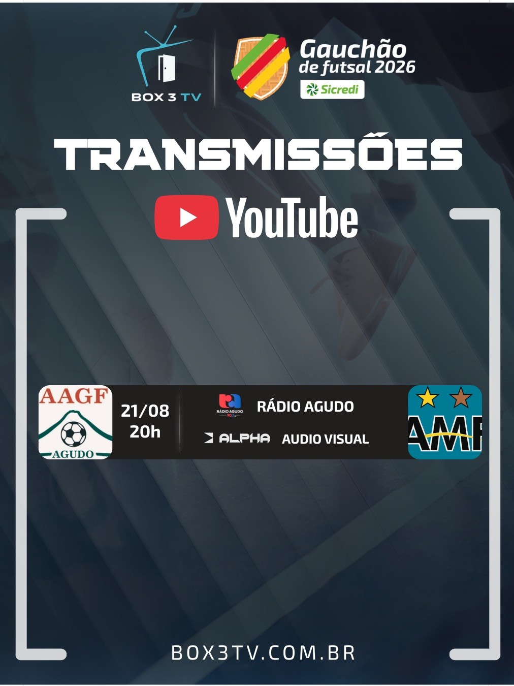 Post: 🔥GAUCHÃO DE FUTSAL 2026! ⚽️💨

Prepare a …