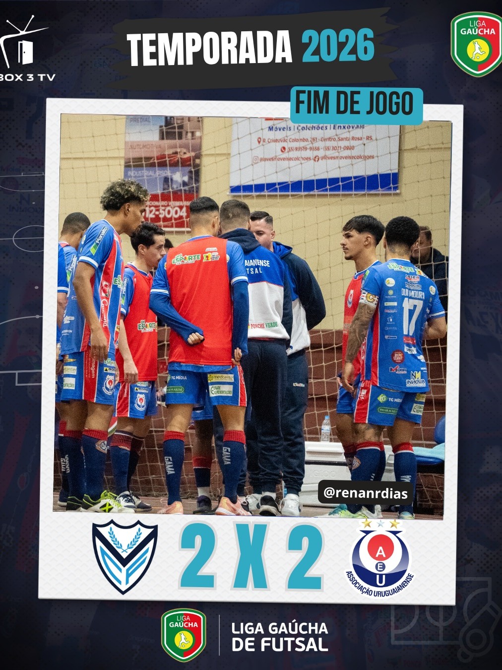 Post: Fim de Jogo!
Empate fora de Casa 2×2 con…