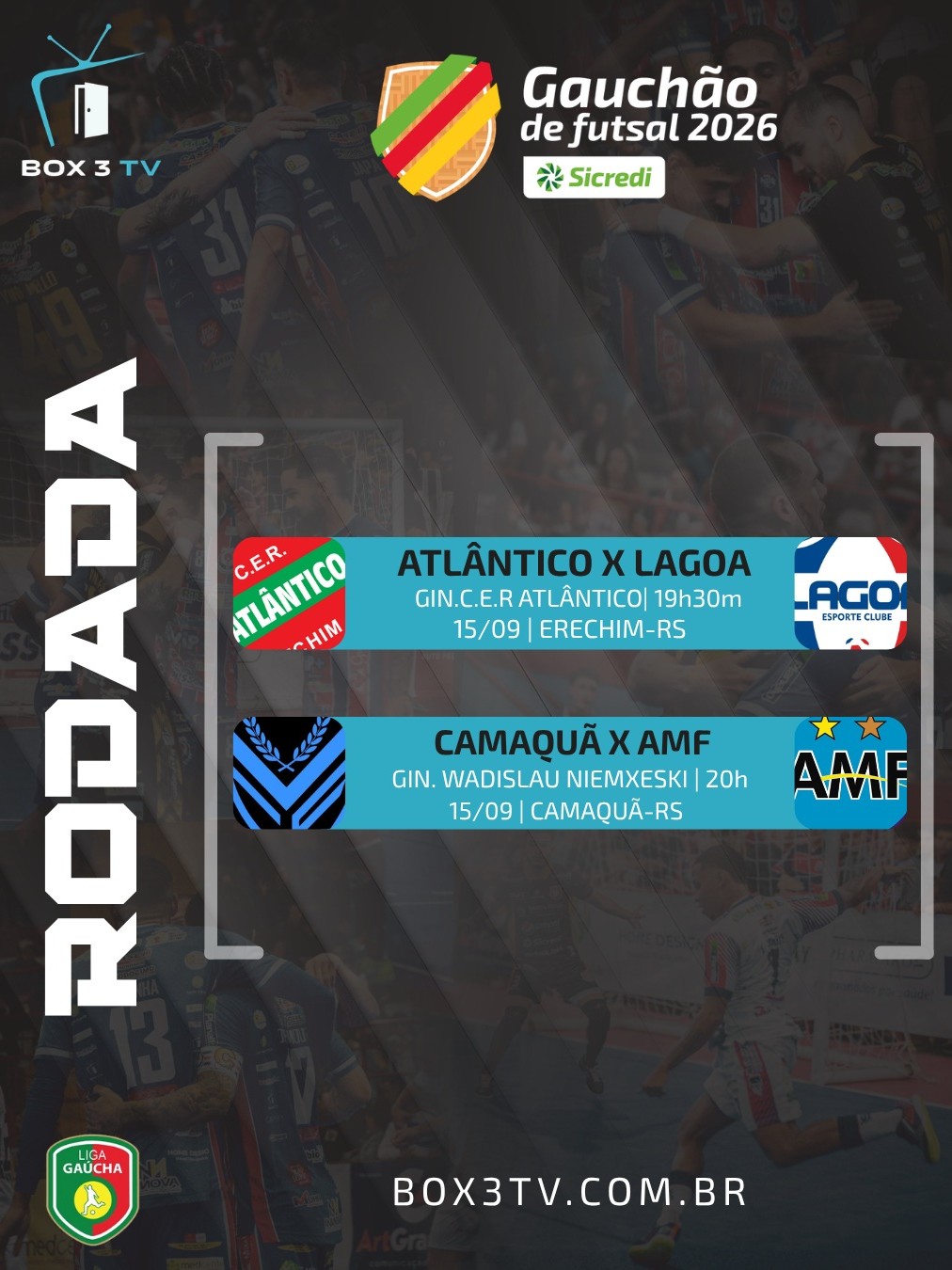 Post: 🔥 Gauchão de Futsal 2026 – Rodada do dia…