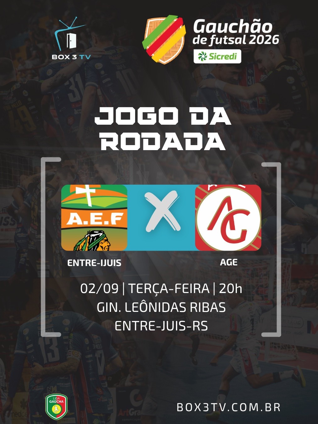 Post: 🔥 Gauchão de Futsal 2026 🔥

🏆 A.E.F. (En…