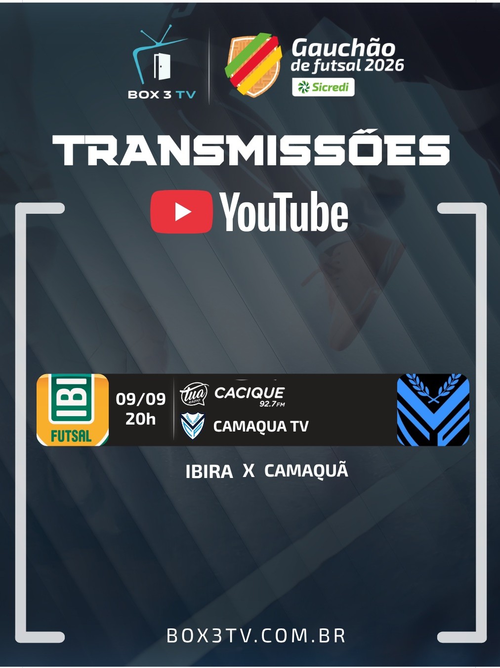Post: 🏆⚽ Gauchão de Futsal 2026 

📺 Confira os…